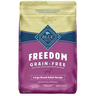 Blue Buffalo Freedom Grain Free with Beef, Peas & Potatoes Large Breed Dry Dog Food - 24lbs