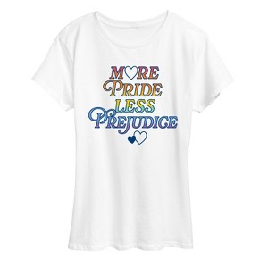 Women's - Instant Message - More Pride Less Prejudice Short Sleeve Graphic T-Shirt - 1 of 4