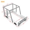 NicBex Twin Size Kids Montessori Bed with wheels and door Design,Car-shaped Floor Bed,Toddler bed for Bedroom Playroom,Gray/Black - 3 of 4