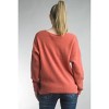 Women's V-neck Dolman Sleeve High Low Sweater - TEMPO PARIS - 2 of 2