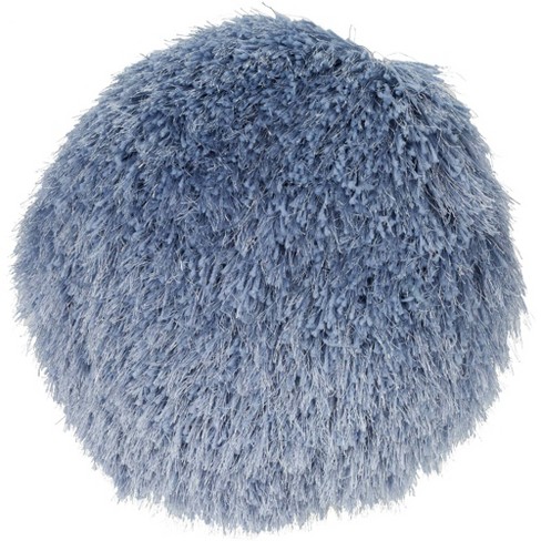 Blue fuzzy pillow new arrivals