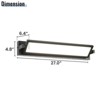 3 Color Temperature Dimmable Black Bathroom Vanity Light Bar 27inch 26W LED Modern Matte Black Bathroom Wall Lighting Fixtures Over Mirror - 4 of 4