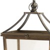 HomeRoots Set of Two Brown Distressed Geometric Wood And Metal Floor Lantern Candle Holders - 4 of 4