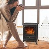 NAYSAYE Indoor Fireplace Freestanding Stove Classic Style for Living Room , Black, 16.3"*11"*21.5" - 2 of 4