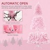 QingMoon Christmas Trees, Pink Artificial Tree with 1288 Branch Tips, Auto Open, Steel Base and Wide Shape for Indoor Xmas Decoration - 3 of 4