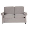 NicBex 57.4" Sleeper Sofa Bed with Twin Size Mattress Pad Velvet Pull Out Sofa Bed with 2 USB Ports for Living Room, Light Gray - 3 of 4