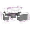 vidaXL 9 Piece Patio Sofa Set with Cushions - Black and Blue - 3 of 4