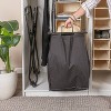 Household Essentials Rolling Laundry Hamper Heavy Duty Canvas Bag 2 Load Capacity Foldable Frame Black Bag - image 2 of 4