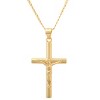 Steeltime men's 24" sterling silver crucifix pendant. Color Options: Silver, Gold - 2 of 3