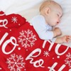 DSANE Christmas Hohoho Santa Claus Laugh Christmas Throw Blanket Soft Fleece Christmas Blanket Cozy Flannel Throw for Couch Bed - 4 of 4