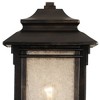 Franklin Iron Works Hickory Point Rustic Vintage Outdoor Post Light Walnut Bronze 21 1/2" Frosted Cream Glass for Exterior Barn Deck House Porch Yard - 3 of 4