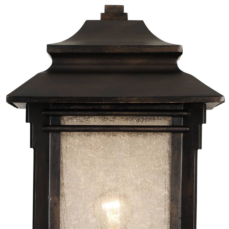 Franklin Iron Works Hickory Point Rustic Vintage Outdoor Post Light Walnut Bronze 21 1/2" Frosted Cream Glass for Exterior Barn Deck House Porch Yard, 2 of 8