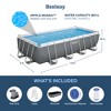 Bestway Power Steel 18' x 9' x 48" Rectangular Metal Frame Above Ground Swimming Pool Set with 1,500 GPH Filter Pump, Ladder, and Pool Cover - 3 of 4