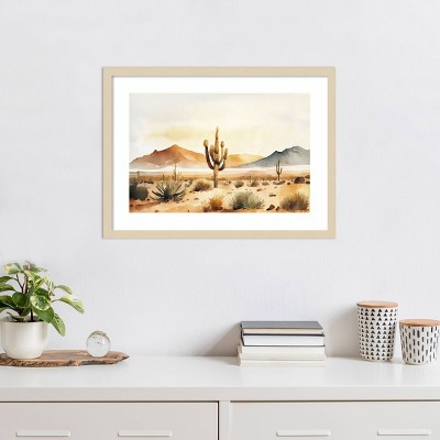 Amanti Art 25"x19" Through the Desert II by Andrea Haase Wood Framed Wall Art Print