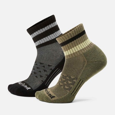 Timberland 2-Pack Hike Quarter Crew Socks