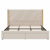KIGFTSOD Modern Upholstered LED Bed Frame with Storage Drawers - 4 of 4