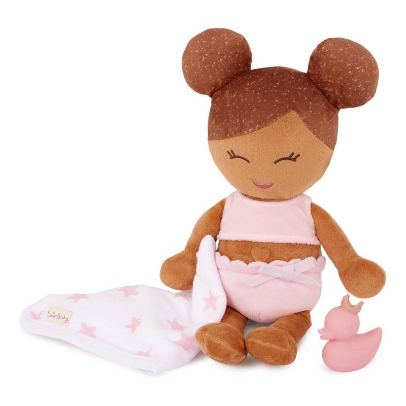 LullaBaby Bath Plush Doll For Real Water Play - Light Brown Hair, 6 of 9