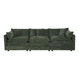 NicBex Couches for Living Room Deep Seat Sofa Couch Upholstered 2 Seater Sleeper Loveseat Sofa with 4 Pillows for Bedroom - 1 of 4