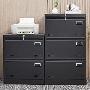 Gulches 2-Drawer Locking Metal Lateral File Cabinet Black, Widened Large-Capacity Drawers, Anti-Tipping Slide Rails, Fits Legal/Letter/A4¡¢ - 1 of 4