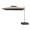 Gulches Square Cantilever Patio Umbrella - 360° Rotation, 5-Position Tilt, Hydraulic Opening, UPF 50+, Gray, 10'x10'(Base Not Included) - 3 of 4