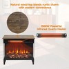 QingMoon 3-Sided Glass Fireplace, 24" Electric Fireplace Stove, 1500W Infrared Heater with Overheat Protection for Living Room, Bedroom - 2 of 4
