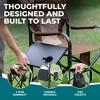 Bliss Hammocks 24 Volt Heated Directors Seat, 21 Inch Wide Outdoor Camping Chair, 3 Temperature Settings with 2.0 Ah Battery and Charger, Brown - 4 of 4
