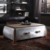 52" Brancaster Coffee Table Antique Oak - Acme Furniture: Rectangular Living Room Table with Tapered Legs & Drawer Storage - 2 of 4