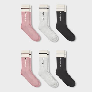 Champion Women's Varsity Striped 3pk Crew Socks 4-10 - 1 of 4