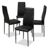 Set of 4 Blaise Modern and Contemporary Faux Leather Upholstered Dining Chairs - Baxton Studio - 3 of 4