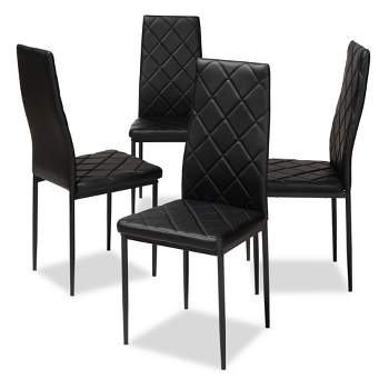 Set of 4 Blaise Modern and Contemporary Faux Leather Upholstered Dining Chairs - Baxton Studio
