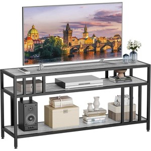 TV Stand, TV Cabinet with 3-Tier Storage Shelves, Mid Century Modern Media Console Table, Entertainment Center TV Stand Table - 1 of 4