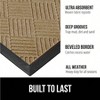 Waterproof All - Season WeatherMax Doormat Rubber Beige Indoor Outdoor Easy Clean Stain Fade Resistant Low Profile 17x29 - 2 of 4
