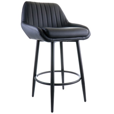 Holly Air Lift Adjustable Stool L Shape Backrest Espresso/Black - Winsome