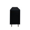 Sideboard with Rattan Doors Buffet Cabinet Console Table Storage for Kitchen Dining Room Living Room Hallway Black - 4 of 4