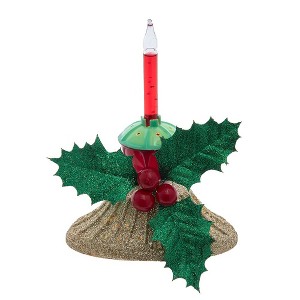 Kurt Adler 6.69-Inch Holly Berry and Greenery with Bubble Light - 1 of 4