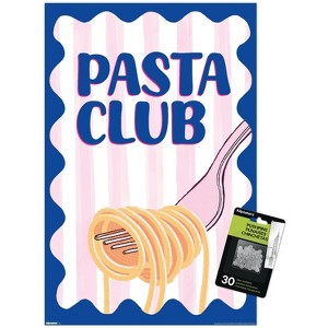 Trends International Reinders: Food - Pasta Club in Blue and Pink Unframed Wall Poster Prints - 1 of 4