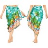HAPPY BAY Women's Bikini Skirt Beachwear Sarong Coverups Cover Up Summer Wraps Swimwear Beach Wrap Skirts for Women One Size Green,flamingo - 3 of 4