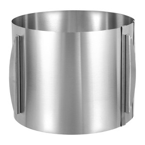 Unique Bargains Adjustable Stainless Steel Nonstick Retractable Round Cake Ring - 1 of 4