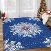 TackView Christmas Snowflake Area Rug Rug Washable Non Slip,Christmas Rugs for Living Room, Low Pile Throw Rug Carpet - 2 of 4