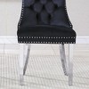 NicBex High-End Velvet Upholstered Tufted Dining Chairs Set of 2 with Mirrored Steel Legs,Modern Accent Chairs for Dining Room,Office - 4 of 4