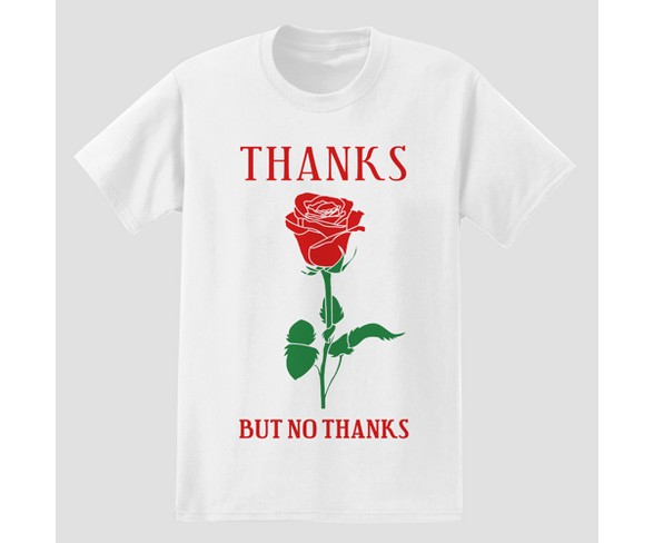 Men's Thanks But No Thanks Short Sleeve T-Shirt - White S