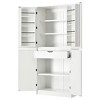 Bella Depot 72" Tall Farmhouse Kitchen Pantry Cabinet with 8 Door Shelves, Curved Design Storage Cabinet - 3 of 4