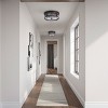 Dewdrop Flush Mount Ceiling Light, Black Metal Frame with Clear Seeded Glass Shade for Hallway Bedroom - 4 of 4