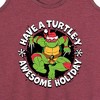 Women's - Teenage Mutant Ninja Turtles - Have A Turtley Awesome Holiday Graphic Racerback Tank - 2 of 4