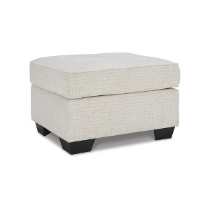 Signature Design by Ashley Contemporary Cashton Ottoman, Snow - 1 of 4