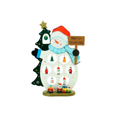 Northlight Snowman Cut-Out Ornament Holder "Merry Christmas" Decoration - 10.25"