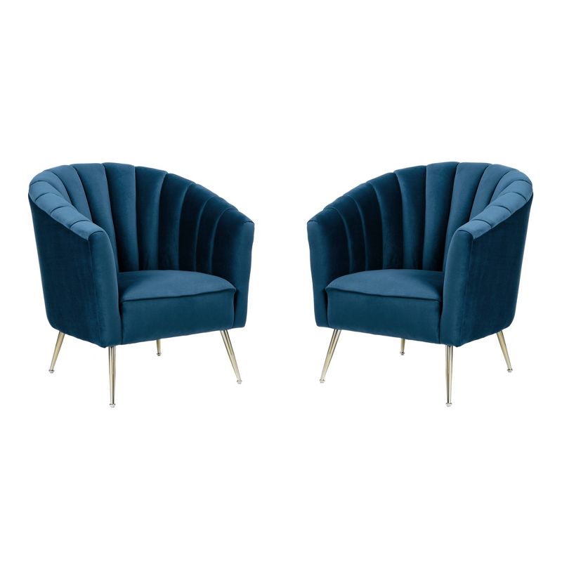 Set of 2 Rosemont Velvet Accent Chairs - Manhattan Comfort, 1 of 10