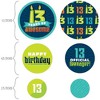 Big Dot of Happiness Boy 13th Birthday - Official Teenager Birthday Party Giant Circle Confetti - Party Decorations - Large Confetti 27 Count - 2 of 4