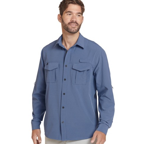 Jockey Men Outdoors Long Sleeve Fishing Shirt l Stormy Blue