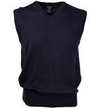 Solid Cotton V-Neck, Sleeve Less Sweater Vest